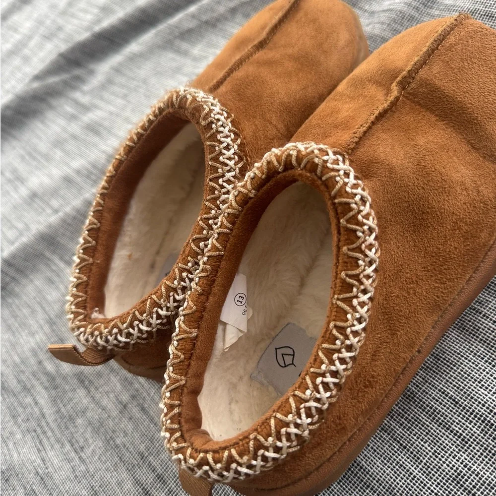 Cozy Tan Kids Moccasins